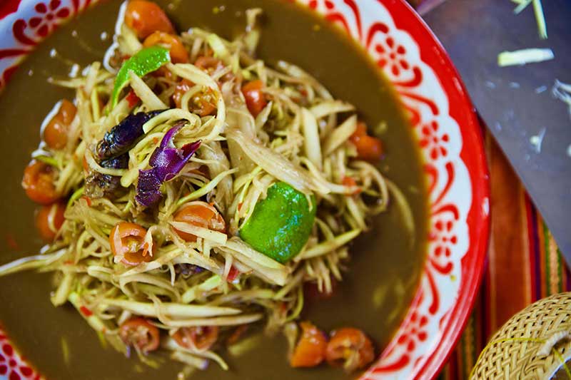 The Essence of Papaya Salad with Fish